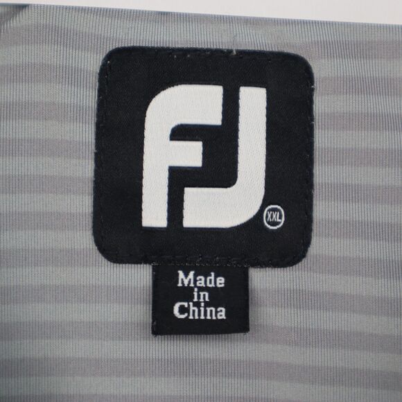 Foot Joy Shirt Mens XXL Gray Striped Polo FJ Golf Golfing Athletic Performance - Picture 2 of 16